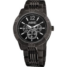 August Steiner Men's Quartz Sport Multifunction Bracelet Watch (Black)
