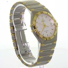 Authentic Men's Omega Constellation 18k Yellow Gold Stainless Steel Watch