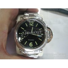 Automatic Men Mechanical Watches Luminor Marina Pam P009 Silver Case