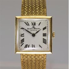 Baume & Mercier 18ct Gold Bracelet Watch Vintage 1950's Ladies Watch