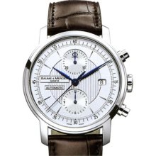 Baume & Mercier Classima Executives Mens Brown Strap Silver Dial