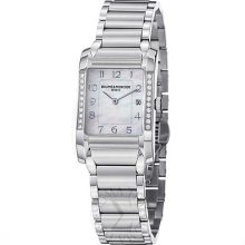 Baume & Mercier Womens Hampton Diamond Stainless Steel Watch Moa10051