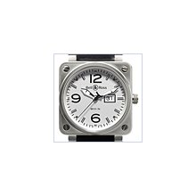 Bell & Ross Aviation BR 01-96 Big Date White Dial Mens Watch
