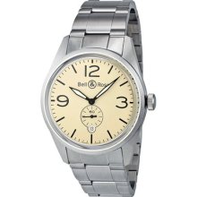 Bell And Ross Original Automatic Beige Dial Stainless Steel Mens Watch