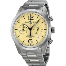 Bell And Ross Original Automatic Chronograph Beige Dial Mens Watch