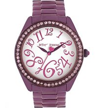 Betsey Johnson Bling Bling Time Purple Watch