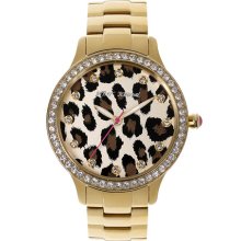 Betsey Johnson Leopard Print Dial Watch