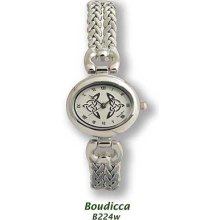 Boudicca Irish Womens Silver-plated Bracelet Watch Celtic Interlace Motif Dial