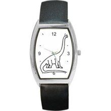 Brachiosaurus Dinosaur Art Unisex Barrel Wrist Watch