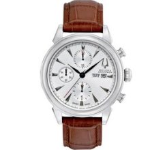 Bulova Accutron Men`s Strap Gemini Chronograph Watch