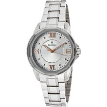 Bulova Watches Women's Silver Dial Stainless Steel Stainless Steel Si