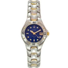 Bulova Women's 98u10 Marine Star Two-tone Date Blue Dial Women's Watch