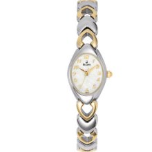 Bulova Women's White Patterned Dial Bracelet Watch