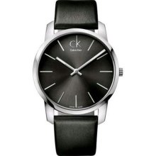 Calvin Klein Watches Women's Black Dial Black Leather Black Leather/B
