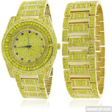 Canary Gold Crushed Ice Loaded Watch Set