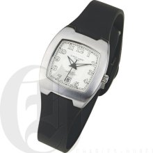 Charles Hubert Premium Ladies White Dial Modern Fashion Watch with Date 6693-W
