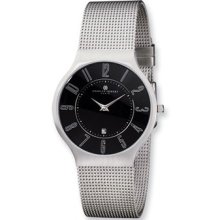 Charles Hubert Stainless Steel Black Dial Milanese Band Watch Xwa4282