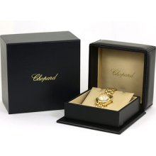 Chopard 18k Yellow Gold Ladies Happy Diamonds Wrist Watch W/ Box