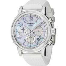 Chopard Watches Men's Miglia Mother of Pearl White Rubber White Rubbe