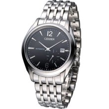 Citizen Automatic Mechanical Sapphire Dress Watch Black Nj0060-57e Made In Japan