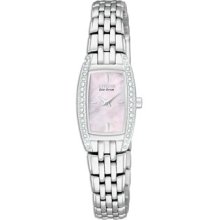 Citizen Eco-Drive Silhouette Crystal Ladies Stainless Steel Watch