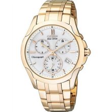 Citizen Ladies Gold Tone Chrono Sapphire Japan Pearl Dial Watch Fb1112-56a