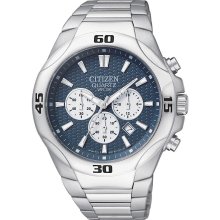 Citizen Watch, Mens Chronograph Quartz Stainless Steel Bracelet 42mm A