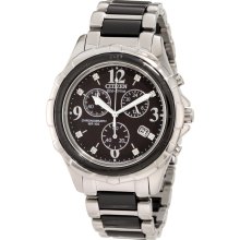 Citizen Women's FB1241-53E Eco Drive Black Ceramic Chrono Watch