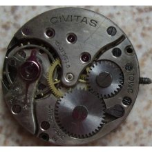 Civitas Wristwatch Movement 24,5 Mm. In Diameter Balance Broken