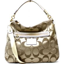 Coach 20064 Gold Daisy Signature Hobo Style Bag