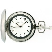 Colibri Pocket Watch Stainless Steel Chain Antique Cover Quartz Jewelry