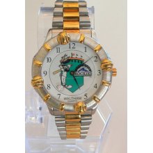 Colorado Rockies Classic Gold Tone Ssteel, Metal Bracelet Men's Sports Watch