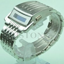 Cool Punk Metallic Men Led Digital Watch Stylish Strong Heavy Unique Bf Gift