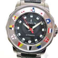 Corum Admirals Cup Wristwatch SS Rubber Black Silver