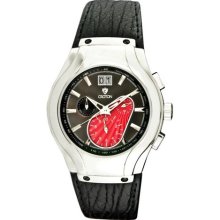 Croton CC311235BSRD Men's Black & Red Dial Chronograph Watch ...