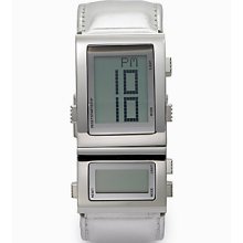 D&G Highlander Stainless Steel & Metallic Leather Digital Watch/Silver - Silver