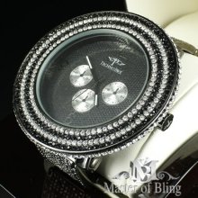 Designer Iced Out Mens Techno Kc Joe Rodeo Swiss Lab Diamond Big Bezel Watch