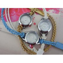 Dhl 50pcs Rope Watch Watches With Hand-knitted Multi-winding Leather