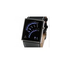 digital blue colorful 29 led unisex time date fashion led watch with l