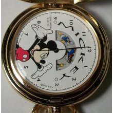 Disney Animated Moving Characters Mickey Mouse Pocket Watch Gifts