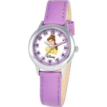 Disney Kids Time Teacher Belle Leather Watch