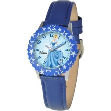 Disney Kids Time Teacher Cinderella Leather Watch