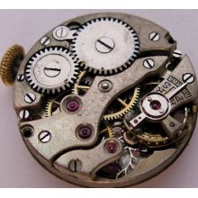 Early Fhf Round Watch Movement 15 Jewels, 19.6 Mm For Parts ...