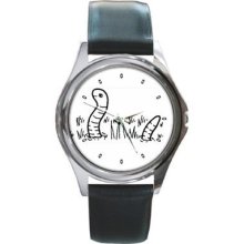 Earth Worm Unisex Round Wrist Watch