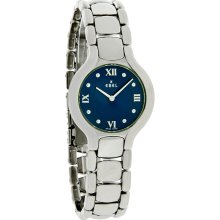 Ebel Beluga Ladies 27mm Blue Dial Stainless Steel Swiss Watch 9157421/4450