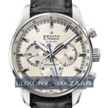 El Primero 36000 VpH Chronograph ( SS / Silver /Leather)