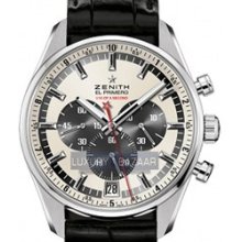 El Primero Striking 10th (SS / Silver-Anthracite / Leather Strap)