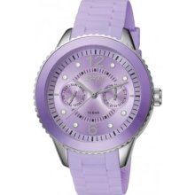 Esprit Marin 68 Speed Pastel Women's Quartz Watch With Purple Dial Analogue Display And Purple Silicone Strap Es105332023