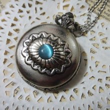 Evil Eye Large Pocket Watch Necklace