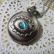 Evil Eye Large Pocket Watch Necklace